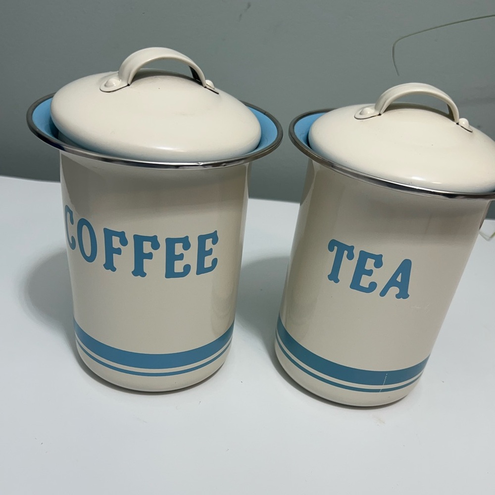 Jamie Oliver Canisters Storage Containers Coffee coffee Tea Ivory Tins Set